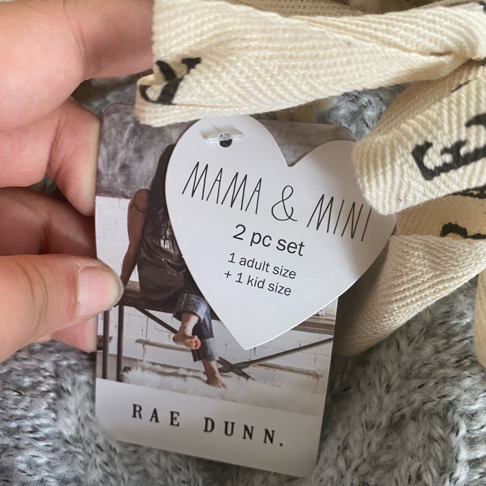 Rae Dunn Mama and Mini beanies/hat set - Picture 2 of 3
